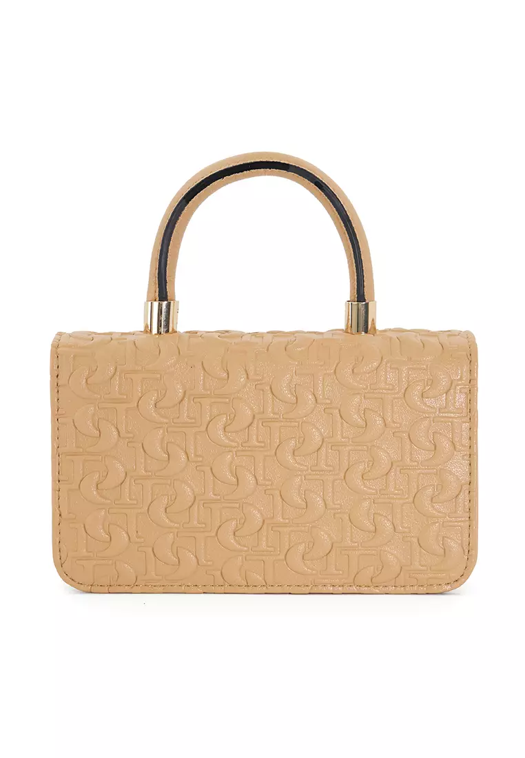 Darlyn Monogram Grab Crossbody Camel