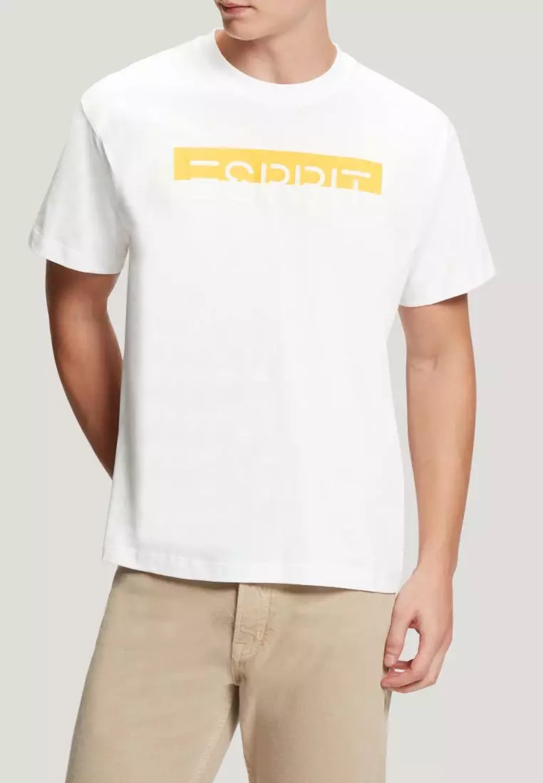 Buy Esprit ESPRIT Matte shine logo applique t-shirt in WHITE 2024 Online |  ZALORA Singapore