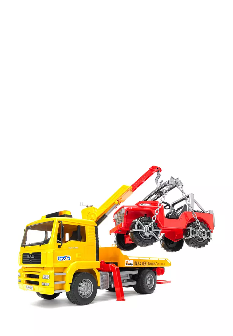 Bruder Toys 2750 - MAN TGA Breakdown-truck with cross country vehicle