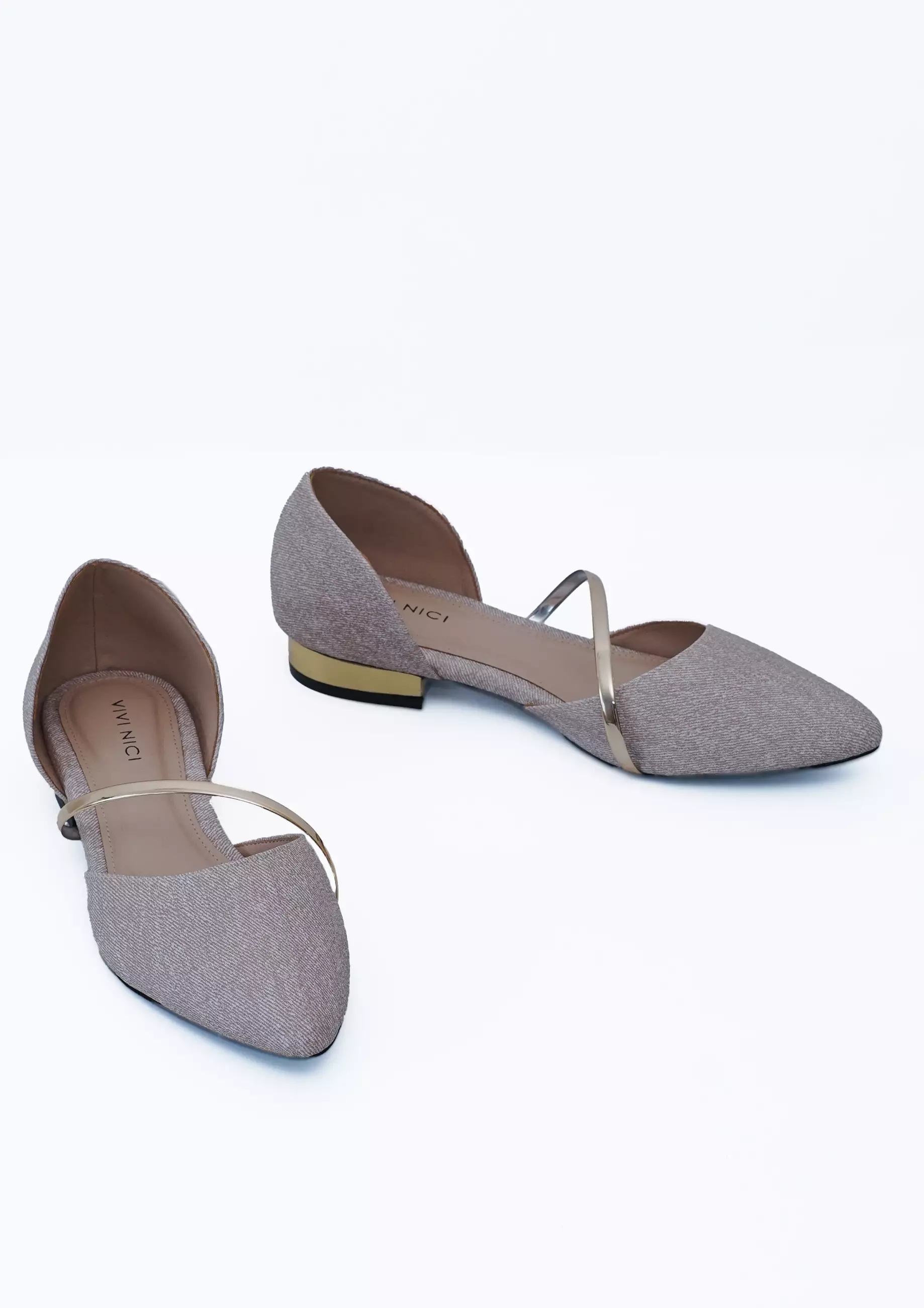 VIVI NICI - Angelique Sepatu Wanita Hak 3 cm Milk Coffee