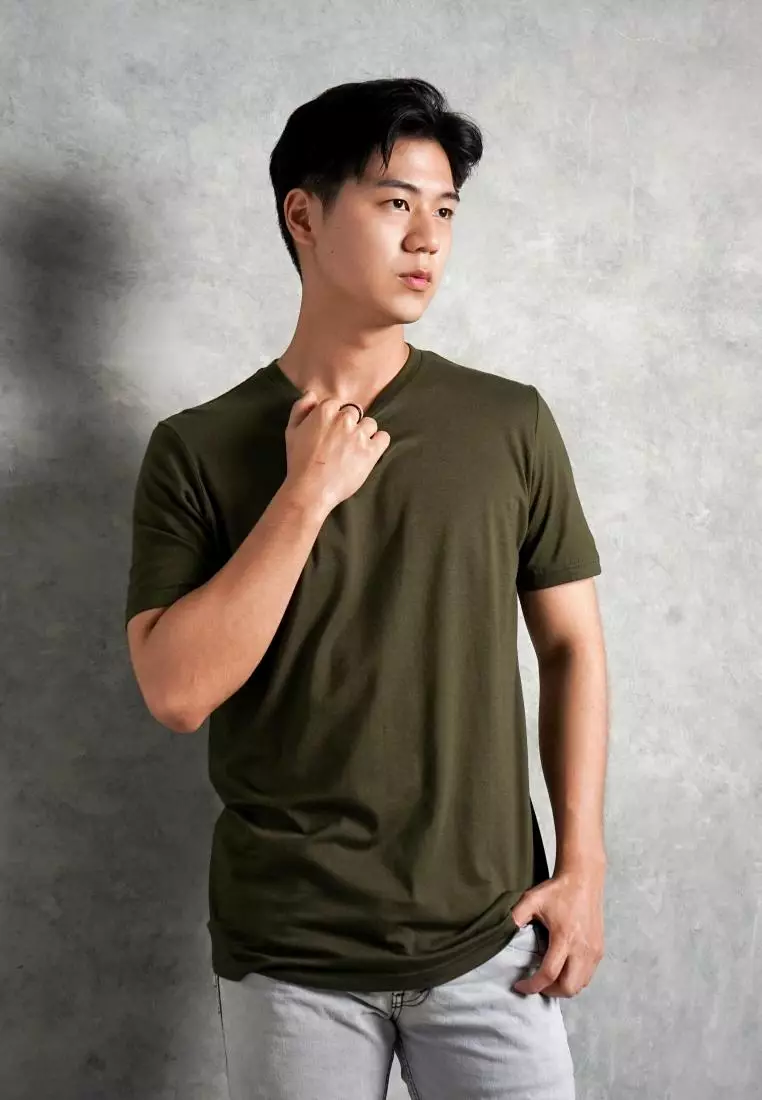 Kale Waffle Army / Kaos Polos Tekstur Lengan Pendek Pria / Unisex