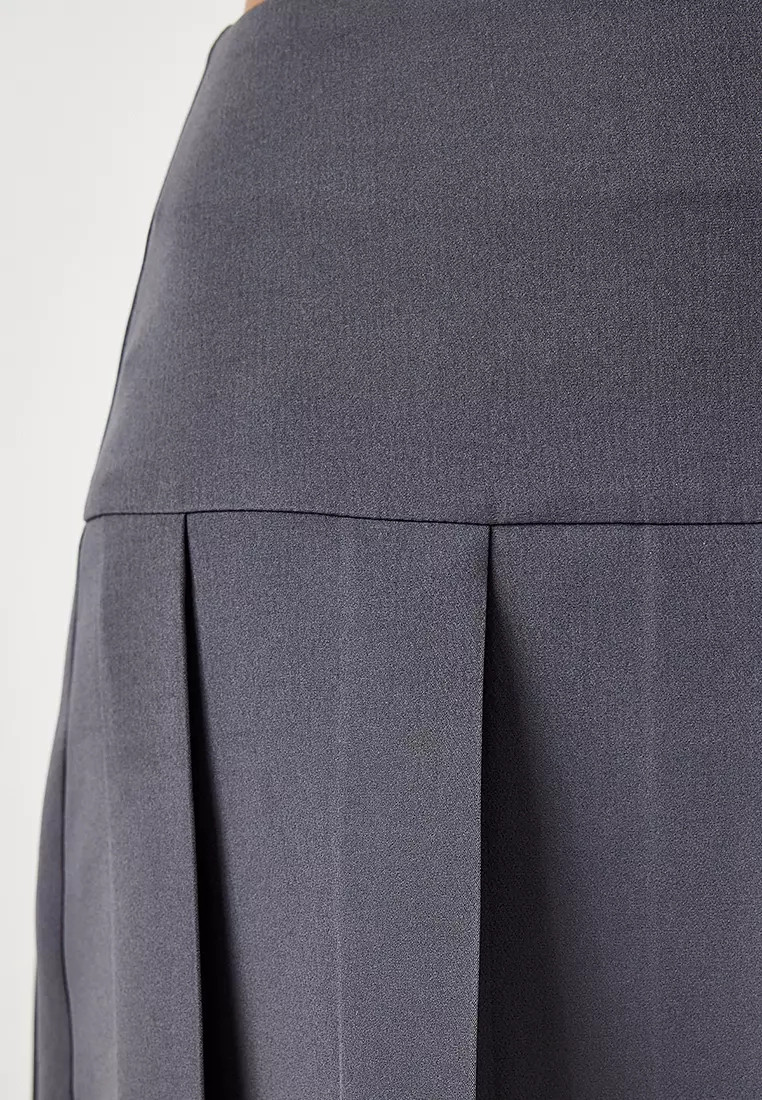 High Waist Pleated Mini Skirt