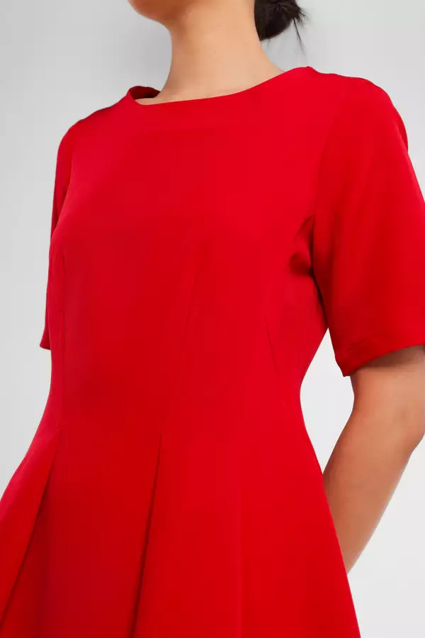 Minimal x Marsha Aruan - Dingga - Fit & Flare Dress - Red Warna Red