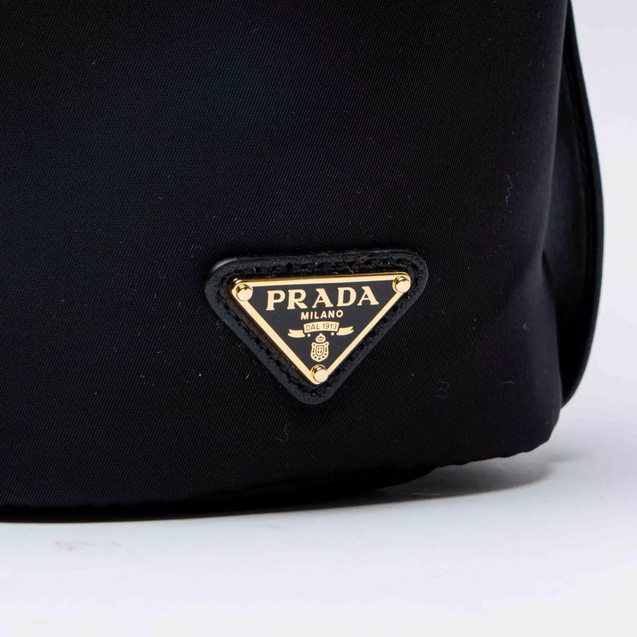 Petit Sac Noir Mini Re-Nylon and Nappa Leather Bucket Bag Black