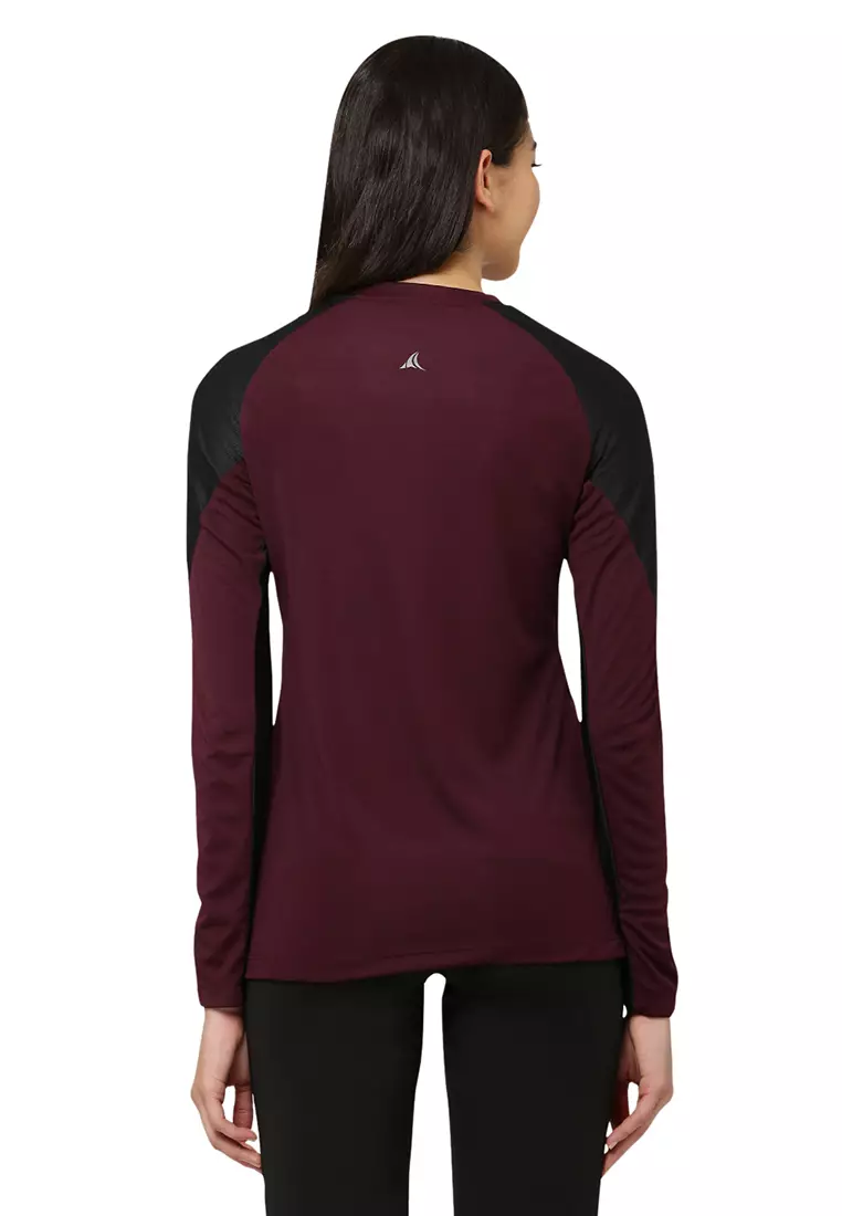 Kaos Merah Olahraga Semua Cuaca Wanita