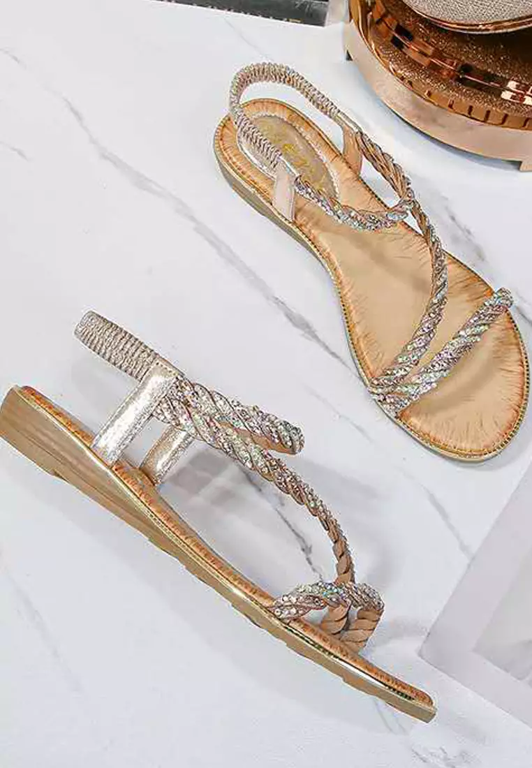 VANSA Iron stones Flat Sandals VSW S1078