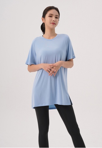 SKULLPIG blue Comfort Over Fit T-Shirt(Powder Blue) Quick-drying Running Fitness Yoga Hiking 03D26AA67F9D23GS_1