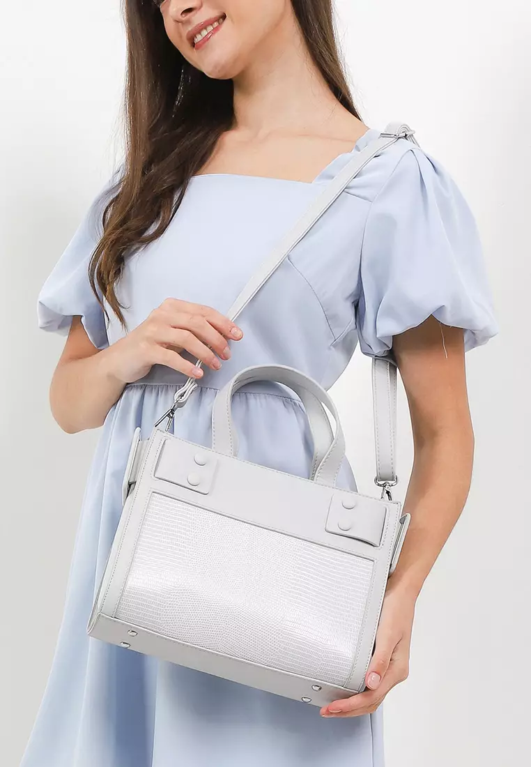 WASHINGTON R2382-10 TOP HANDLE BAG GREY