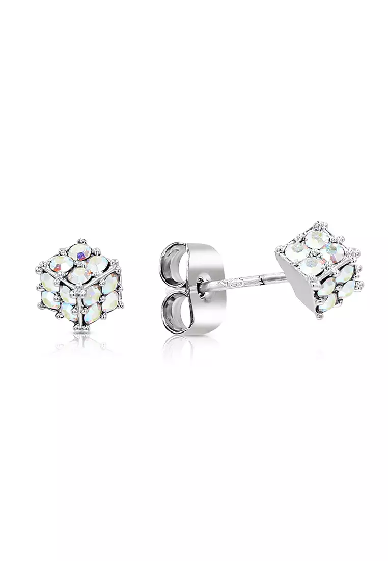 Sequoia Cubie Rubik Dainty Stud Earrings