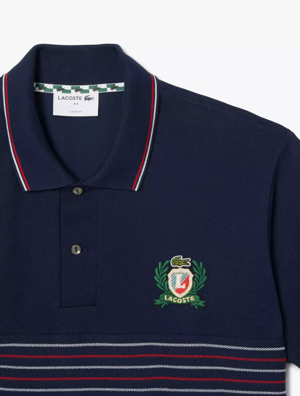 Classic Fit L.12.12 Embroidered Shield Polo Shirt - Blue