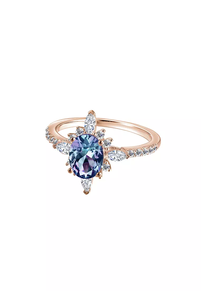 [ Alexandrite Collection ]  Moya Stella Alexandrite Ring RG - Cincin Alexandrite s925 by Her Jewellery