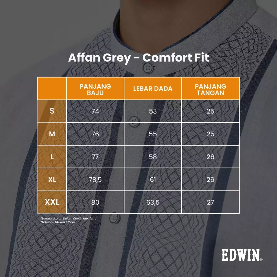 Kemeja Koko Pria Lengan Pendek Baju Muslim Pria AFFAN GREY
