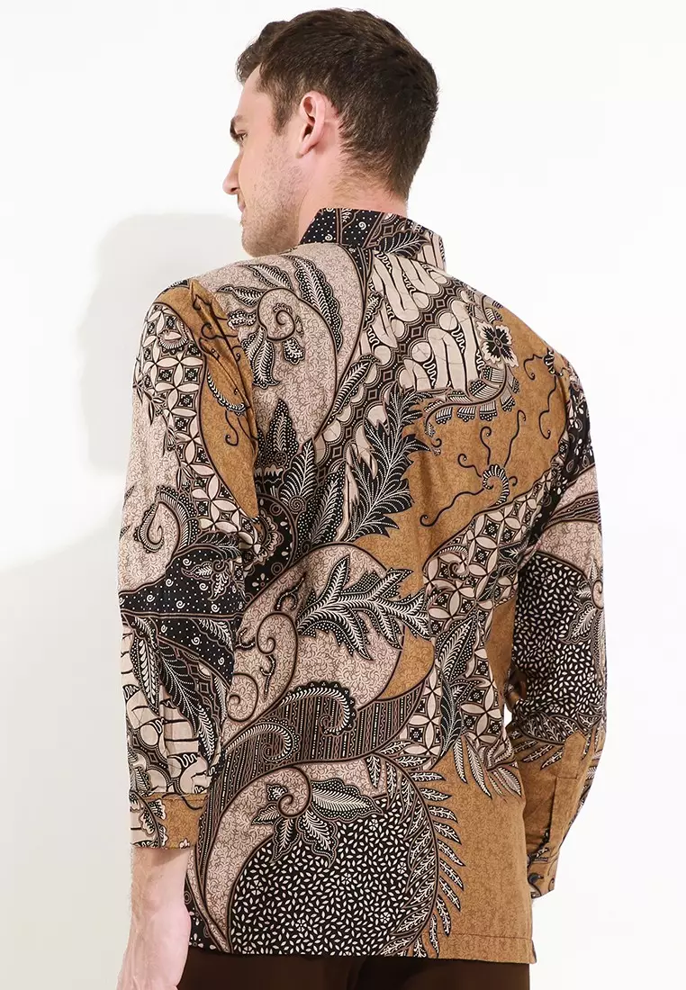 Arkana Kemeja Batik Exclusive Premium Pria Casual Modern Lengan Panjang