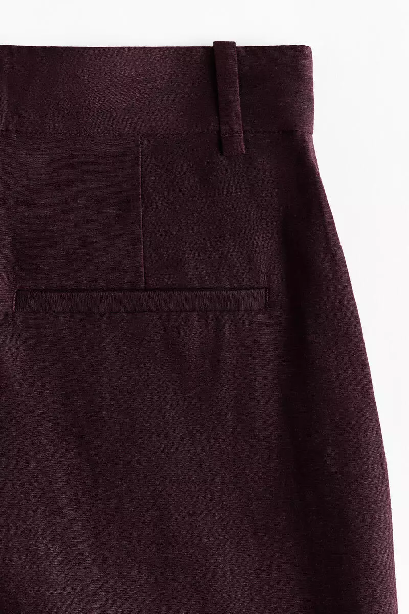 Tailored linen-blend shorts