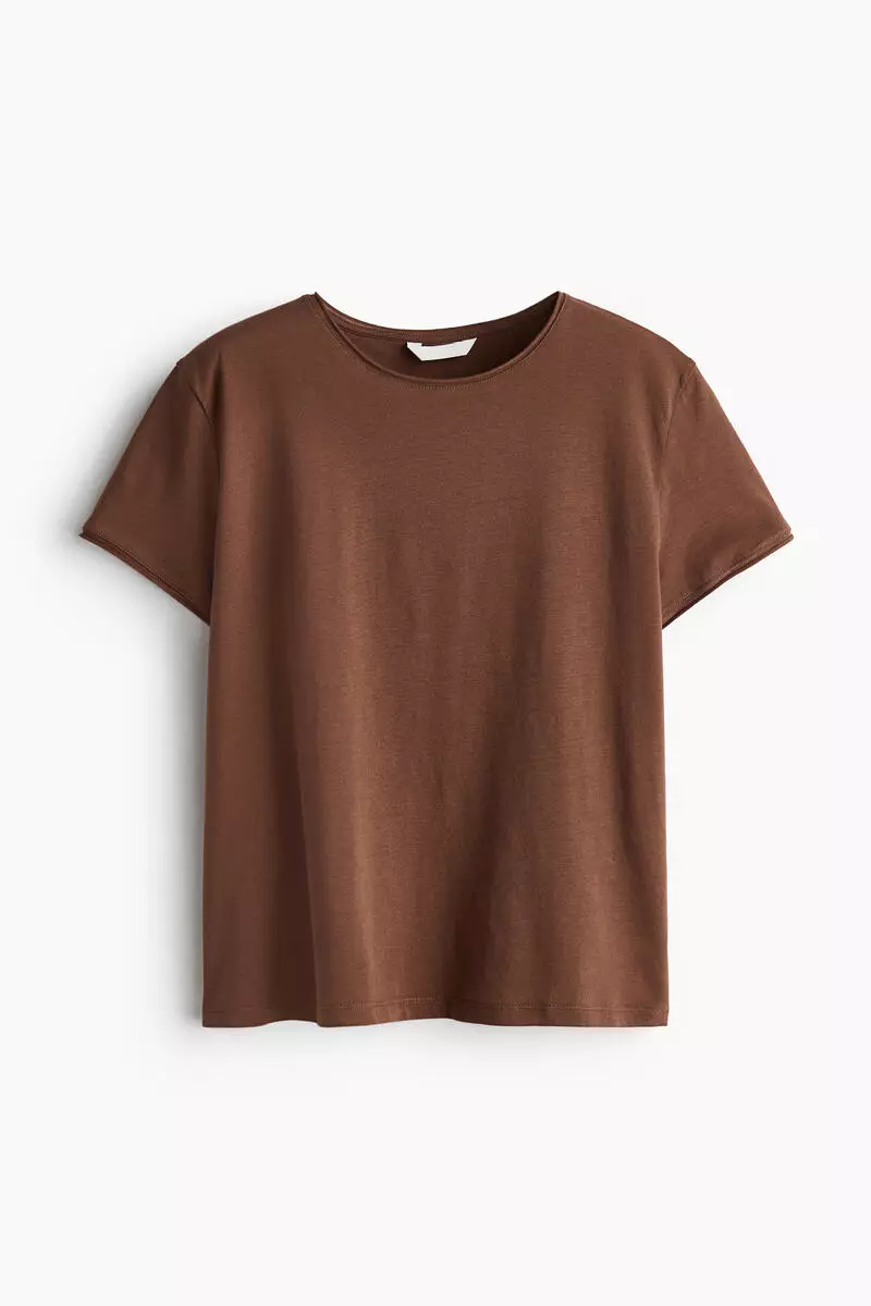 Roll-edge T-shirt