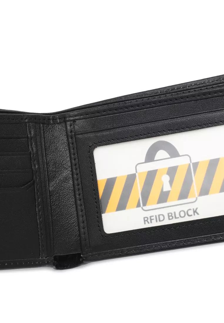 Men's Genuine Leather RFID Blocking Wallet  (Dompet Pria Kulit Asli RFID Blocking) - Hitam