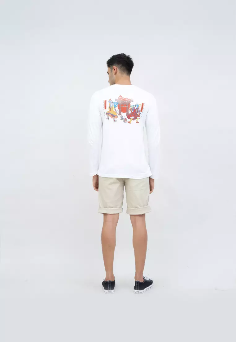 Kaos cotton combed lengan panjang pria unisex houseofcuff Rising Sun