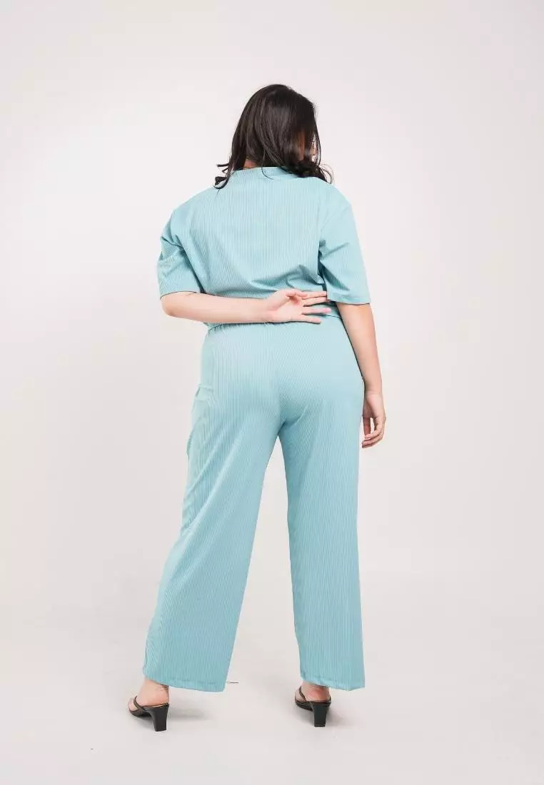 Plus Size Set Rhode Neon Blue Green