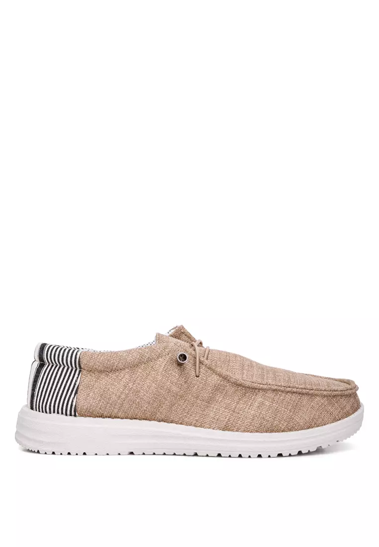Discount on London Rag  shoes - SKU: Drawstring Men's Flatform Heel Shoes in Beige