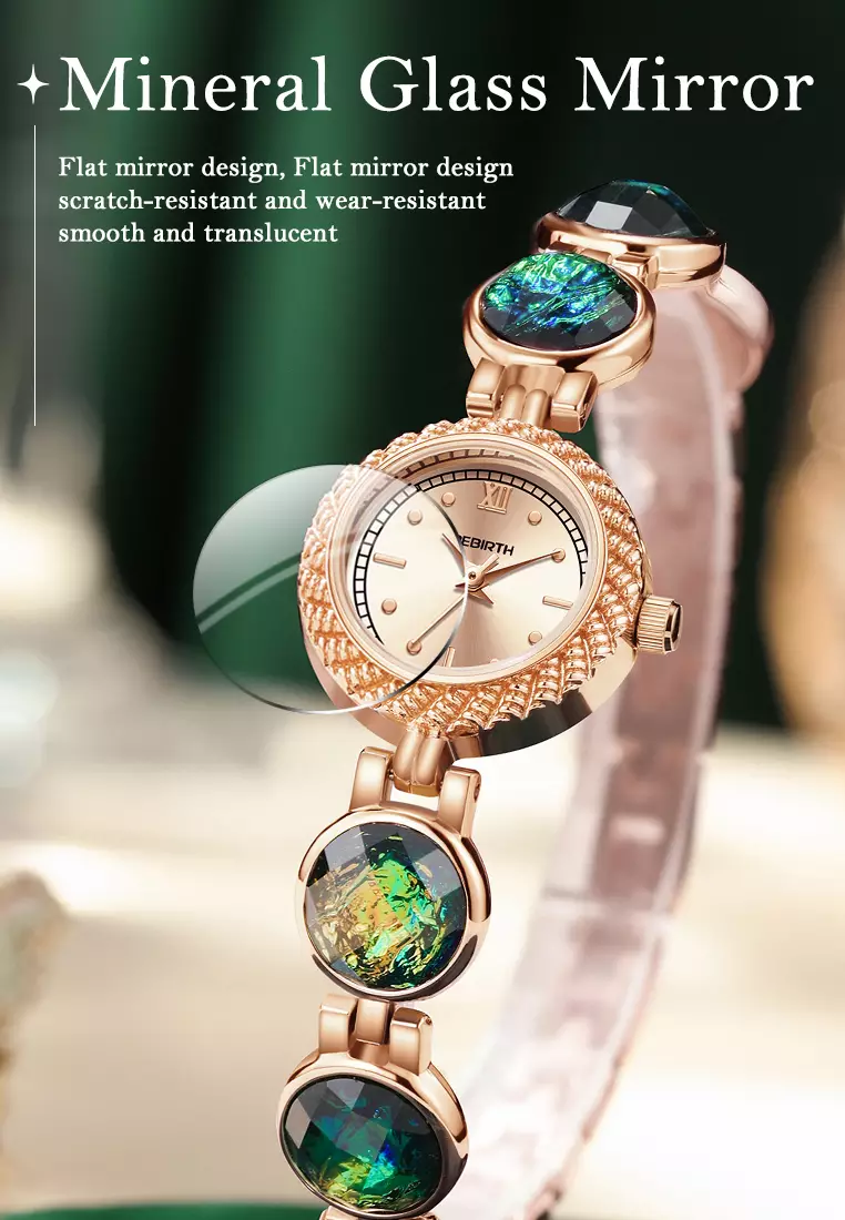 Jam Tangan Wanita Anti Air Original Korea Elagent Jam Gelang Style Vintage Jam Tangan Cewek rosegold