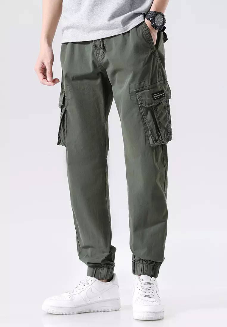 機能風口袋工裝長褲 GJL695