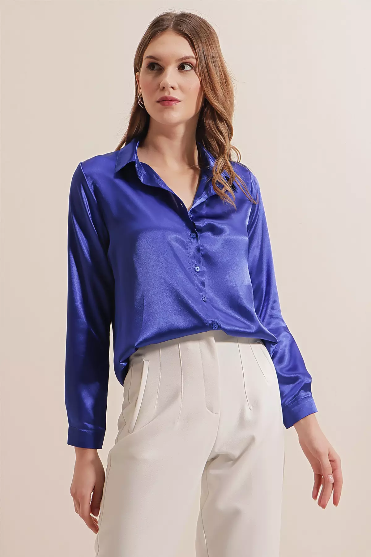 Lightly Flowy Satin Shirt