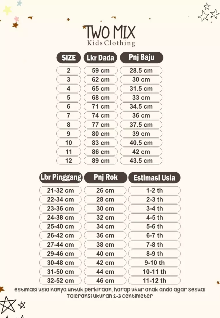 Two Mix - Serra Set Setelan Anak Perempuan Lucu 1-12 Tahun 4400 Rami Peach