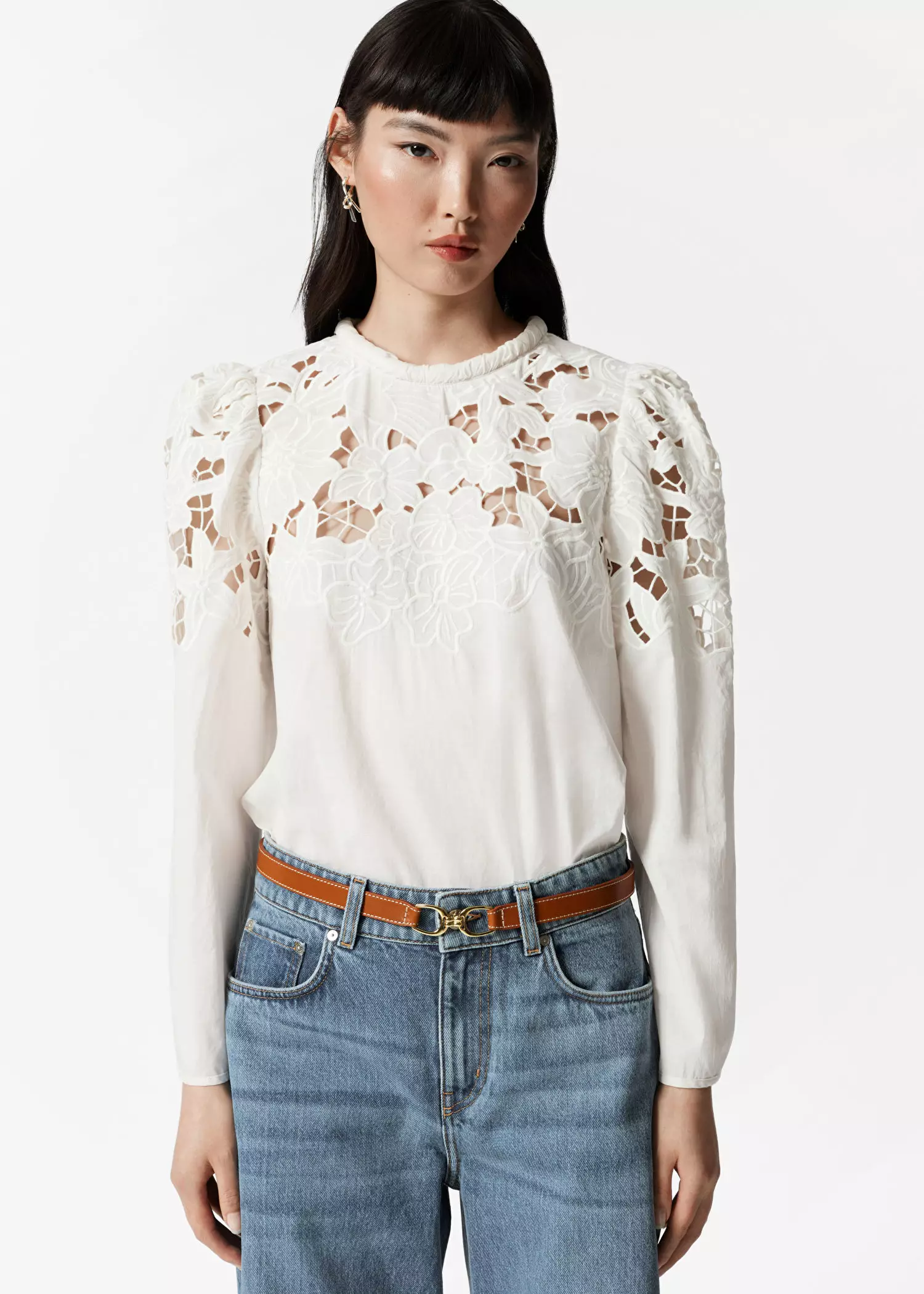 Buy & Other Stories Embroidered Puff-Sleeve Blouse 2026 Online