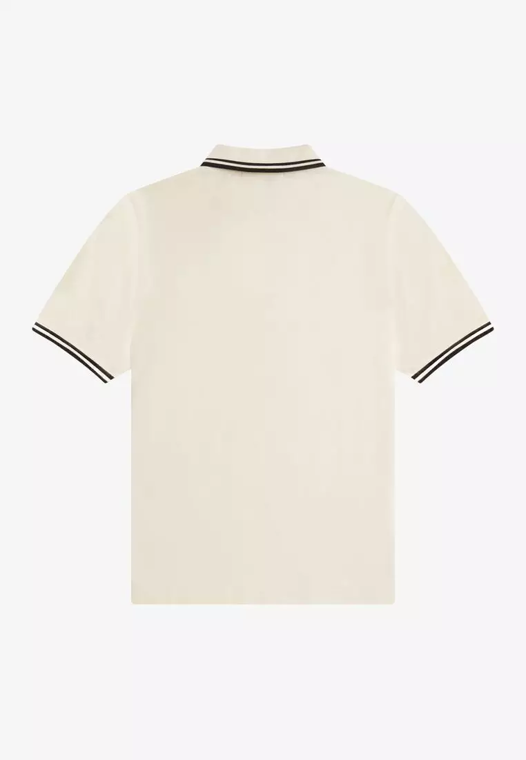 Fred Perry G3600 Twin Tipped Fred Perry Shirt (Ecru / Metallic Black / Metallic Black)