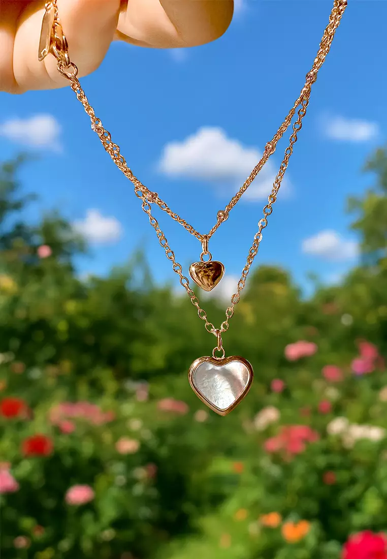 River's Heart Bracelet in Rose Gold Stainless Steel