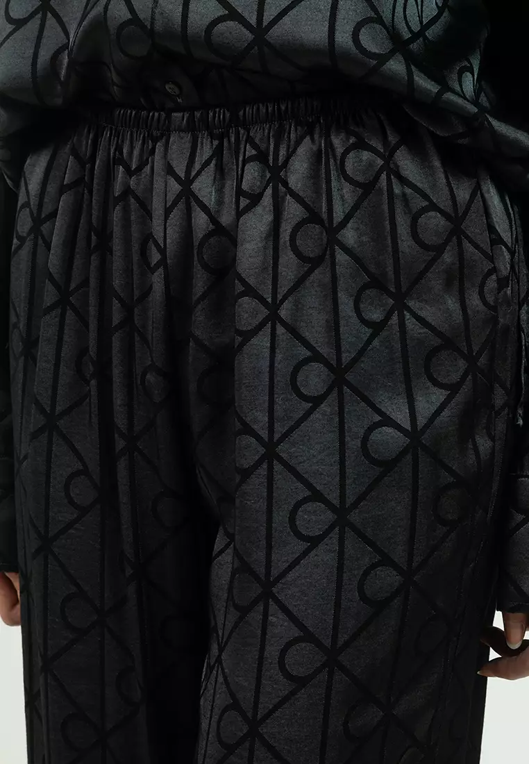 Satin Sheen Print Pyjama Pants - Calvin Klein Underwear