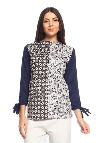Jual Batik Arustaya Baheela Blouse Batik Wanita Modern Original Zalora Indonesia