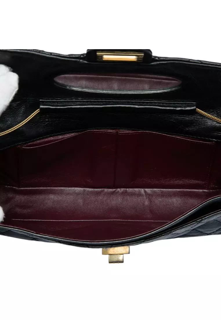 Pre-Loved Chanel Quilted Glazed Calfskin Reissue 2.55 East West Single Flap