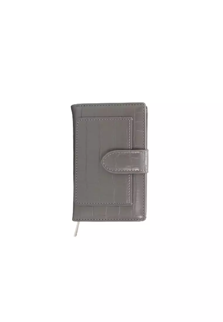 Dompet Wanita Lipat Kecil Karina Wallet Bahan Kulit ORIGINAL - Gray