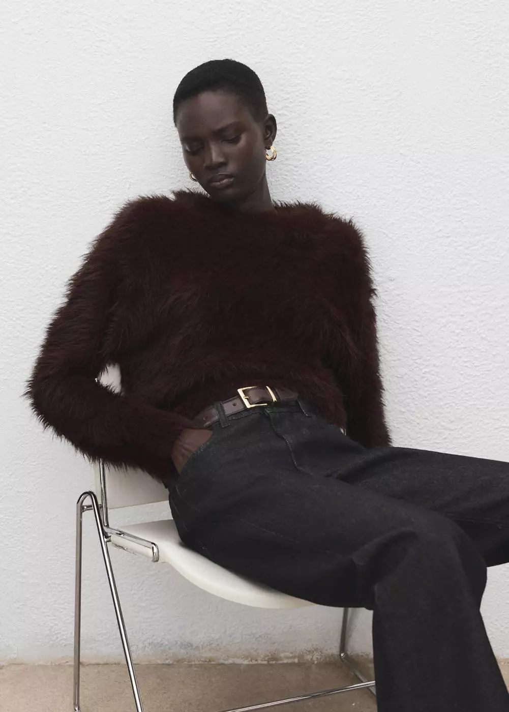 Sweater bulu imitasi