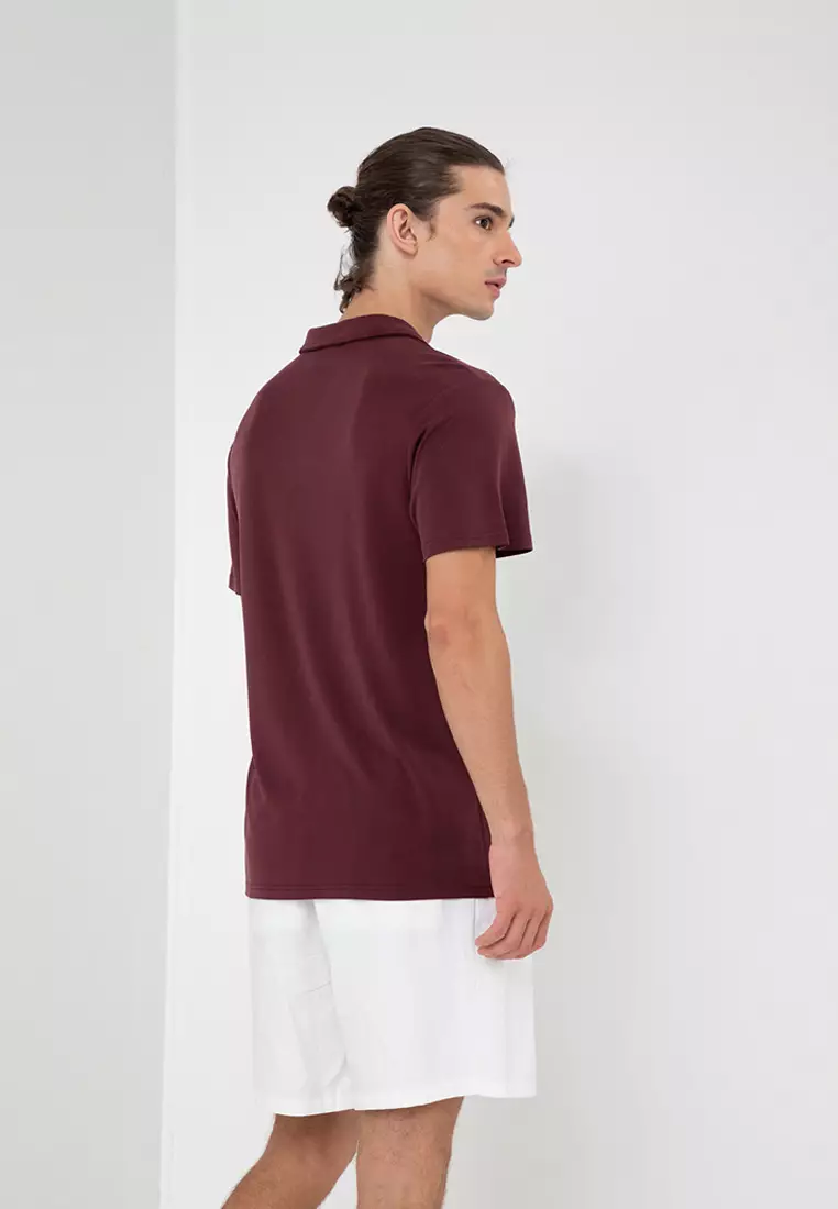 Buy Zalora Studios V-Neck Collar Polo Shirt Online