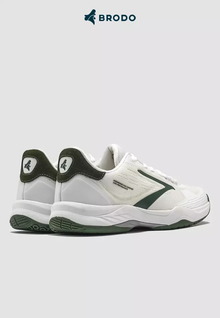 BRODO - Active Stance Tennis White Olive