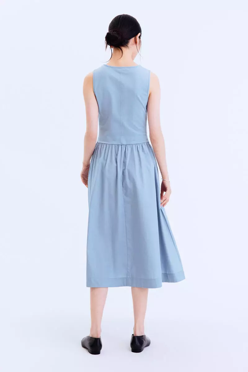 Sleeveless cotton dress