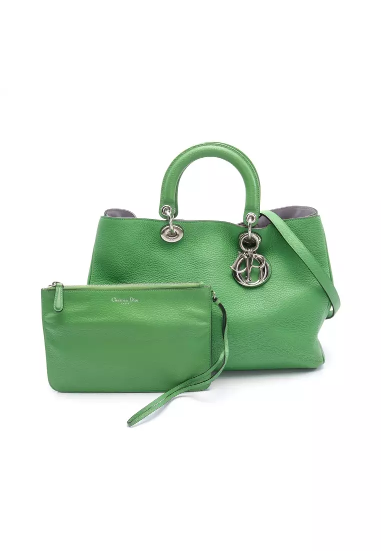 Leather green bag on sale