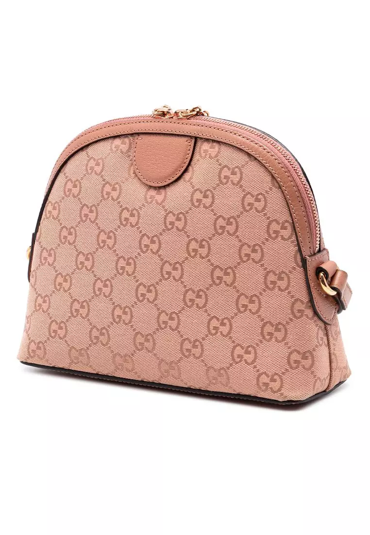 Pre-Loved Gucci Small Gg Canvas Ophidia Dome Crossbody