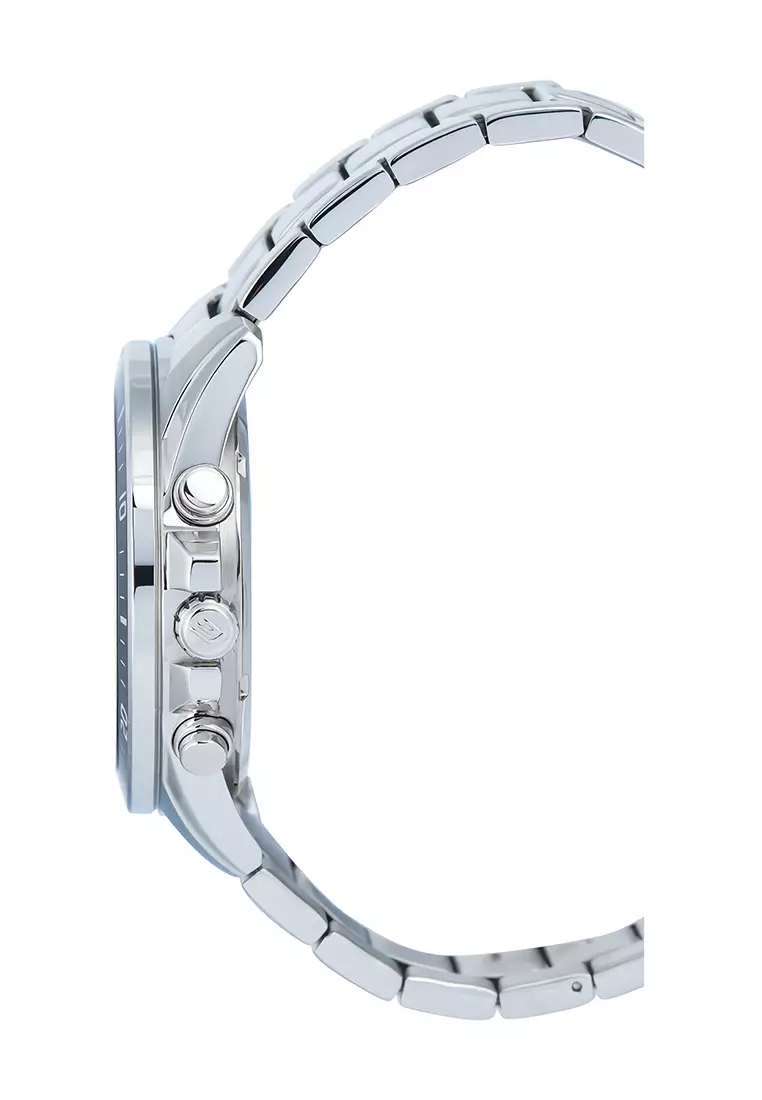 Casio Edifice - Jam Tangan Chronograph Pria - Silver Black Dial - Stainless Steel - EFR-552D-1A3V