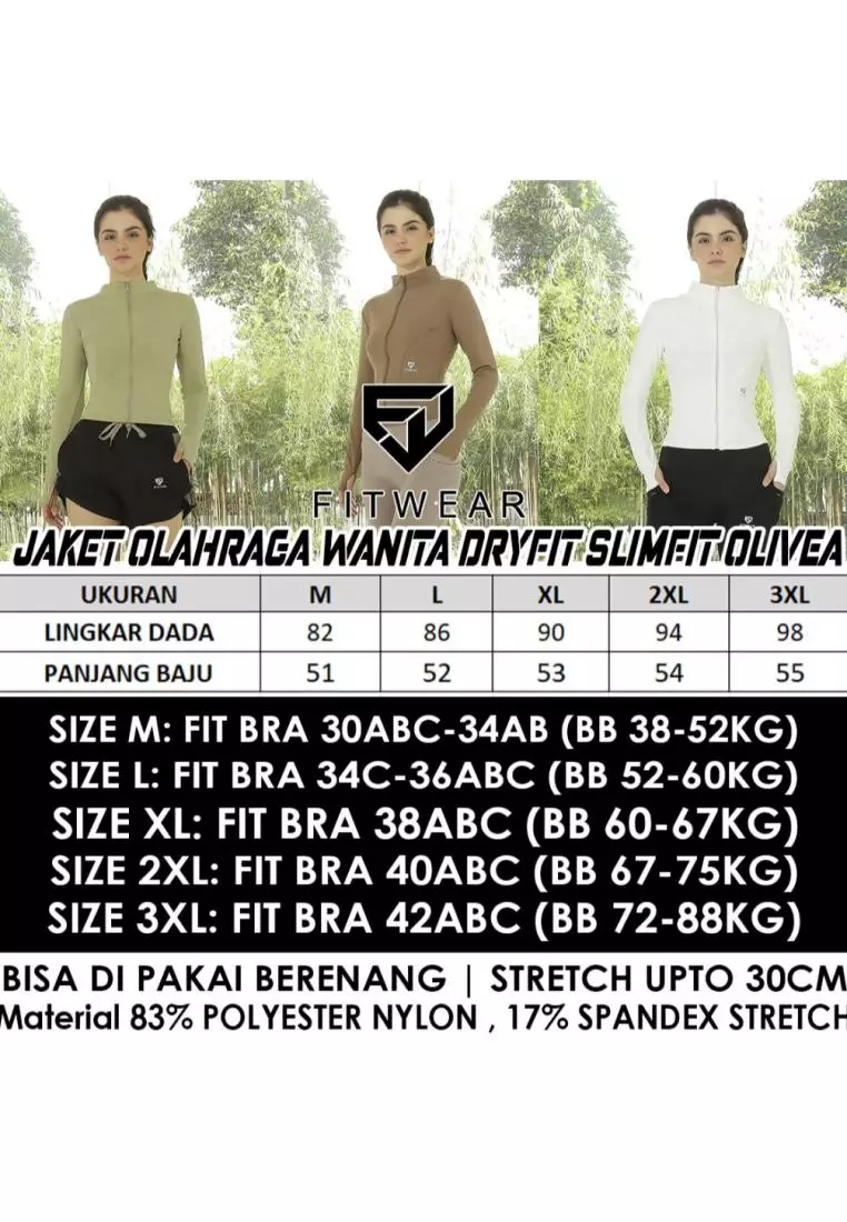 Fitwear - Jaket / Jacket Olahraga Wanita OLIVEA SLIMFIT NEW - CARAMEL