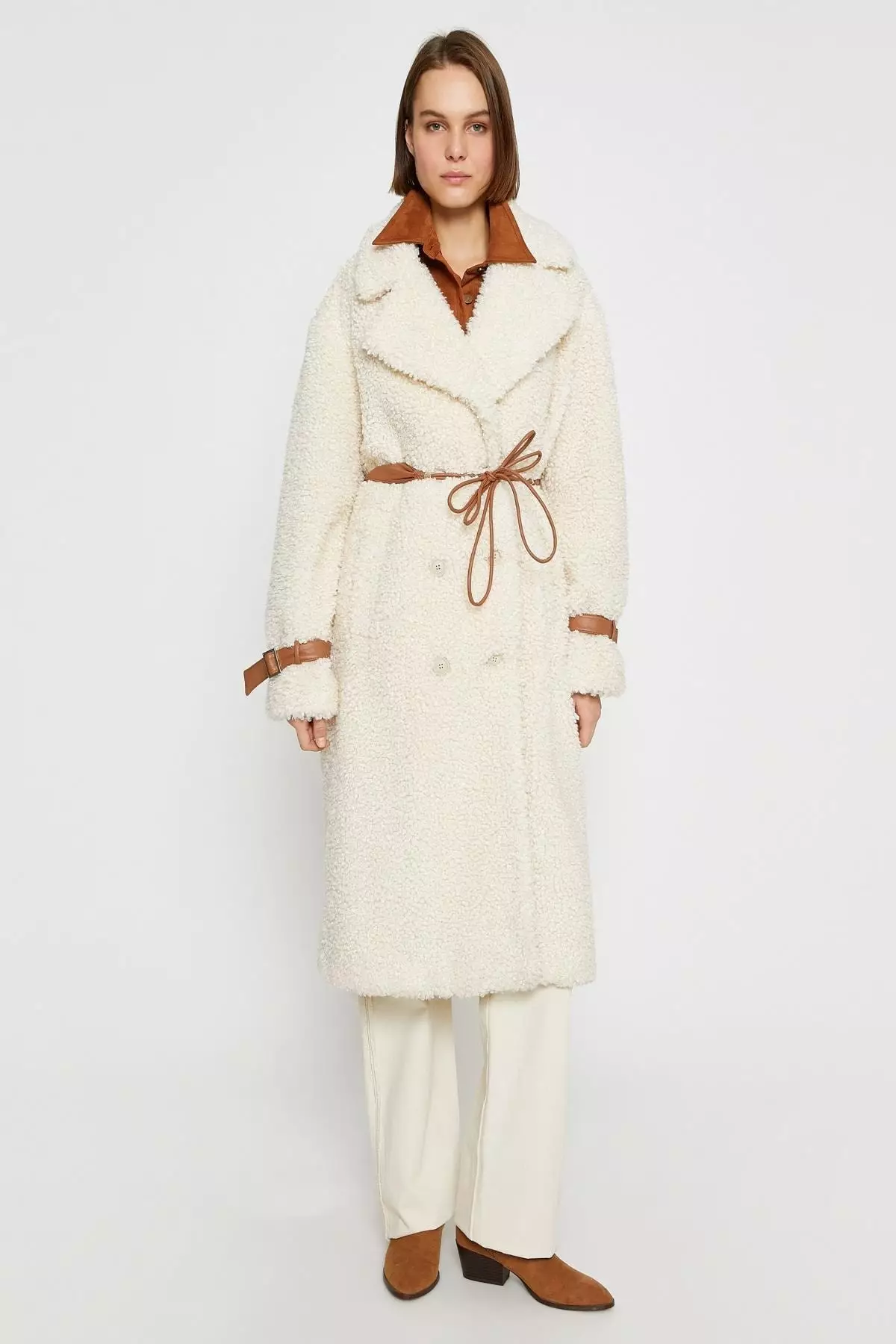 Buy KOTON Ecru Coat 2024 Online ZALORA Singapore