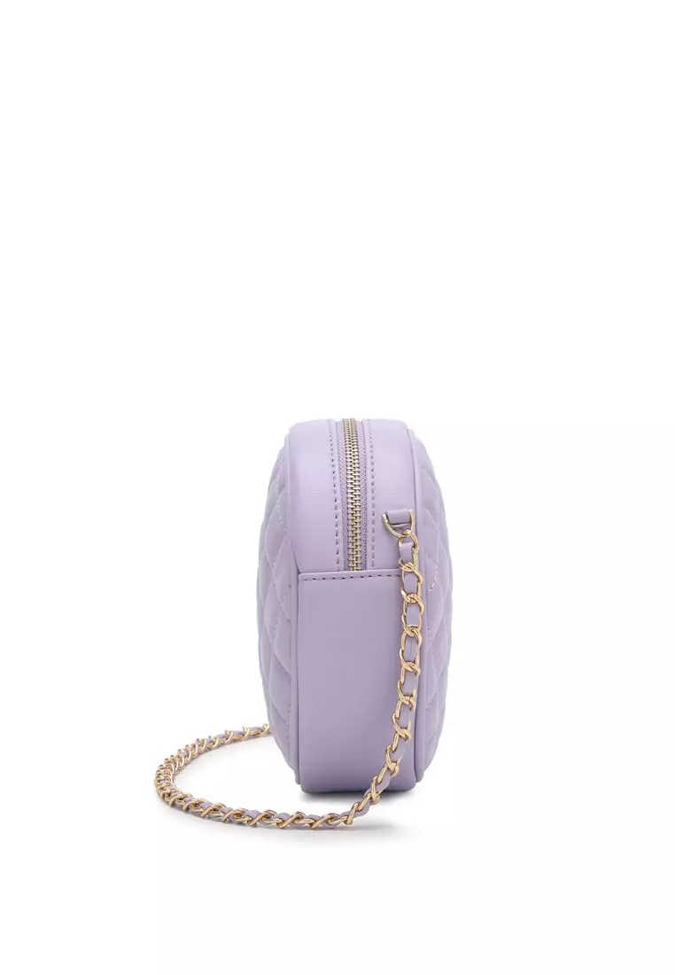 Women's Casual Chain Sling Bag / Crossbody Bag (Tas Selempang Wanita) - Ungu