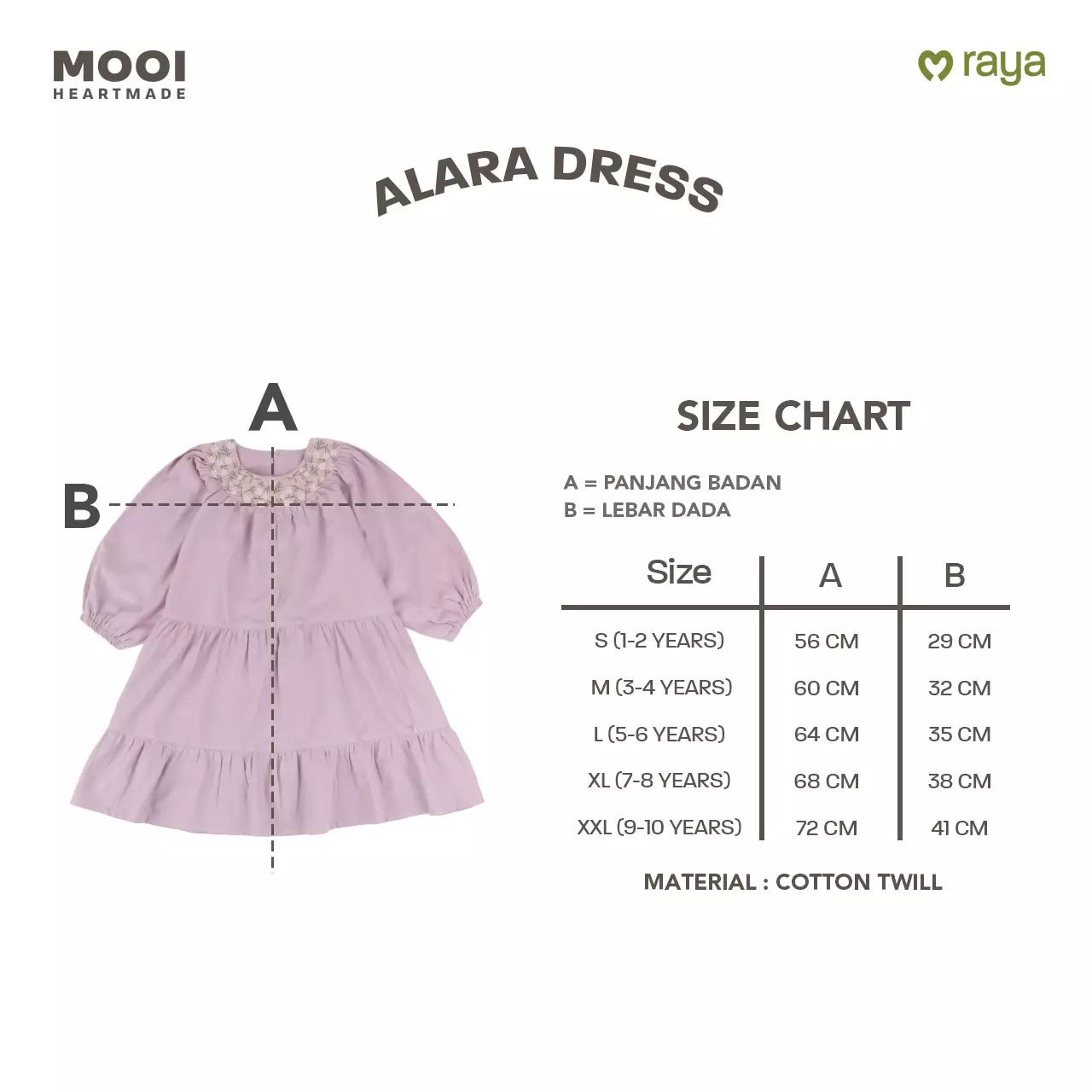 Mooi Dress Anak Gamis Anak Perempuan Raya Collection Alara Dress V1 - Dusty Blue