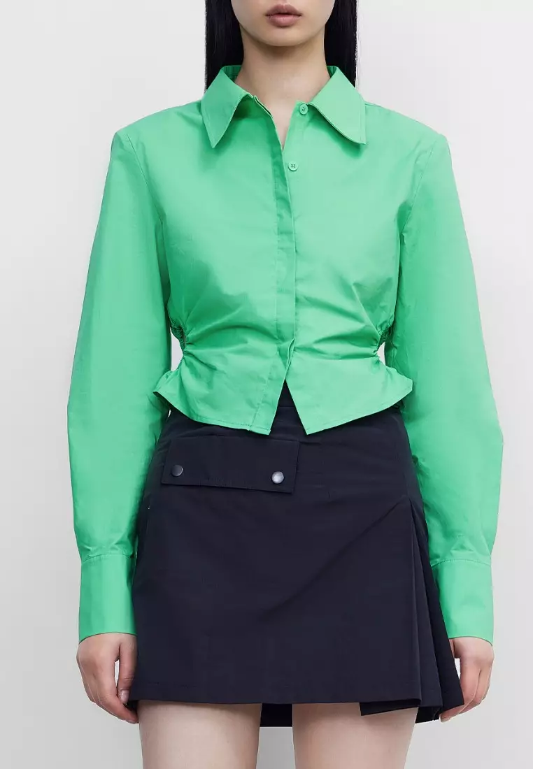 Buy URBAN REVIVO Ruched Button Up Blouse 2024 Online | ZALORA Philippines