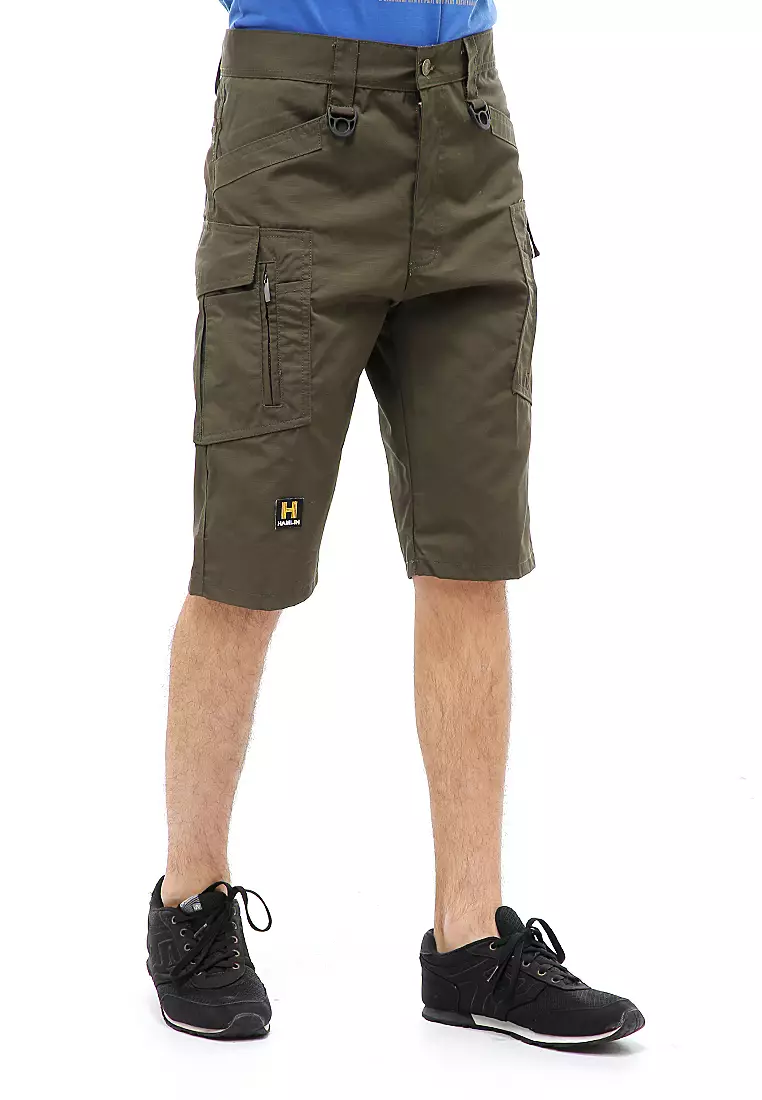 Rishham Short Pants Celana Pendek Kasual Pria Anti Gesek Material Cotton ORIGINAL - Green