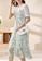 OUNIXUE multi Fashion Pearl Neck Floral Dress 03ADAAAEDFA587GS_4