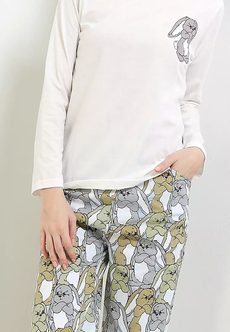 Pyjama Pijama Baju Tidur Kantong Celana Long Sleeve long Pants Sleepwear