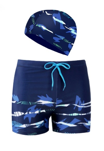 Twenty Eight Shoes blue VANSA Men's Plus Size Loose Swim Shorts Two Piece Set VPM-Sw20262set.S 98CB0USA696BDAGS_1